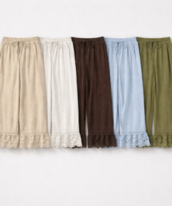 Musselin-Hose mit Spitzenabschluss – Wohlfühlen war noch nie so stylish